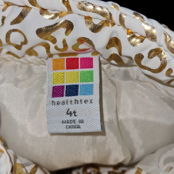 Gold and white zip vest Sz 4T - Picture 4 of 4